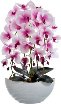 ИСКУССТВЕННАЯ ОРХИДЕЯ КОМПОЗИЦИЯ ОРХИДЕЯ ЦВЕТОЧНЫЙ ГОРШОК УКРАШЕНИЕ ПОДАРОК ​​НА ИМЕНИНЫ