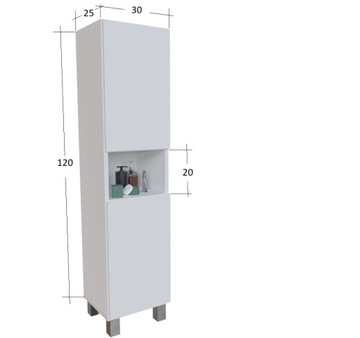 СТОЙК 120 СМ БЕЛЫЙ МАТОВЫЙ - ДОСТАВКА В ПОЛНОМ КОМПЛЕКТЕ