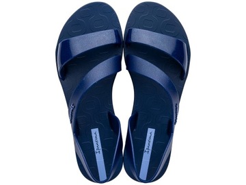 Sandały damskie Sportowe Ipanema Vibe Płaskie Eleganckie Wygodne Granat 38