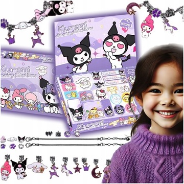 KALENDARZ ADWENTOWY KUROMI SANRIO ZESTAW DO ROBIENIA BRANSOLETEK