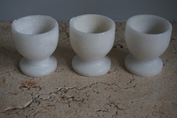 MARMUROWE KIELISZKI do JAJEK MARMUR DENMARK 3szt. danish design