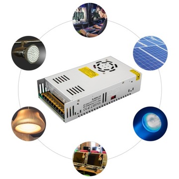 TRANSFORMATOR DC 12V 50A 600W ZASILACZ AC 220V-12V
