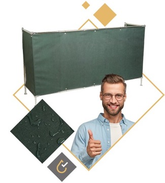 OSŁONA BALKONOWA NA BALKON 0,95X5M MATA ZIELONA NA TARAS PŁOT UV 99%+GRATIS