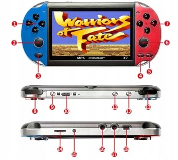 ПОРТАТИВНАЯ ИГРОВАЯ КОНСОЛЬ X7 1000 РЕТРО МИНИ-ИГР
