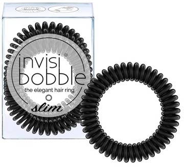 Invisibobble Slim gumki do włosów True Black 3szt (P1)