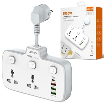 LISTWA ZASILAJĄCA ŁADOWARKA 20W USB C ROZDZIELACZ