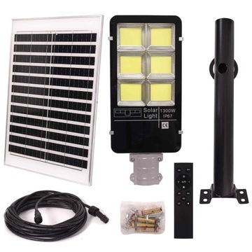 LATARNIA SOLARNA ULICZNA LED 1300W + PANEL +UCHWYT