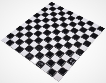 mozaika płytki ścienne retro Chess biało-czarny