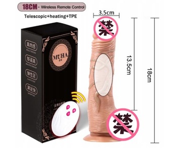 Dildo wibrator rotacyjny pilot zdalny - MUHA