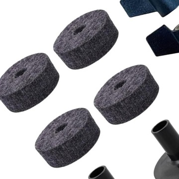 12 фетровых подставок для тарелок. Ударный инструмент с гайками. Серая тарелка.