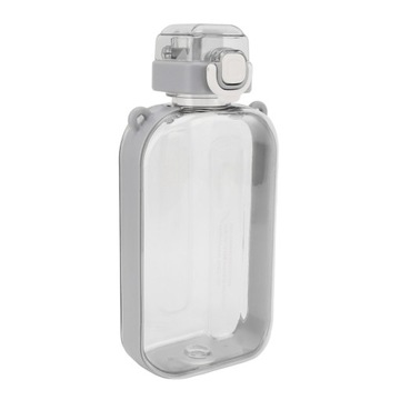 Płaska butelka na wodę 750 ml Slim PC, szczelna, silikonowa z paskiem 8F
