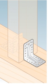 КП1 СОЕДИНИТЕЛЬ СТОЛЯРНЫЙ УГЛОВОЙ С РЕСНЕНИЕМ 90х90х65х2,5 10шт DOMAX