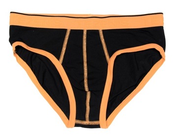 TEZENIS SLIPY męskie S - 36 NERO/ORANGE