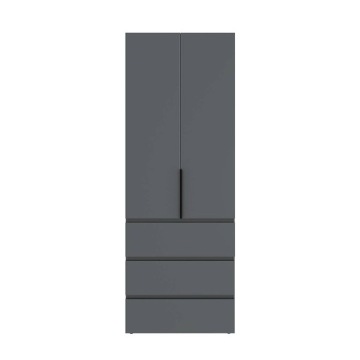 Сучасна Шафа Averon 22 Графіт 2 Двері 3 Шухляди 80x220 см