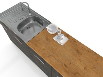 BLAT KUCHENNY PŁYTA LAMINOWANA TOP DO KUCHNI DĄB LANCELOT 40CM