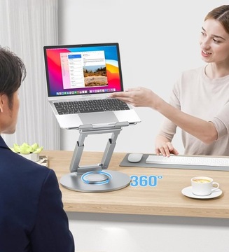 Stojak alu pod laptopa TOUNEE Obrót 360° Regulowany dla MacBook iPad (LS07)