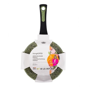 Зеленый СКОВОРОДА МАЛЕНЬКАЯ ИНДУКЦИОННАЯ гранитная сковорода 20см Blossom Green