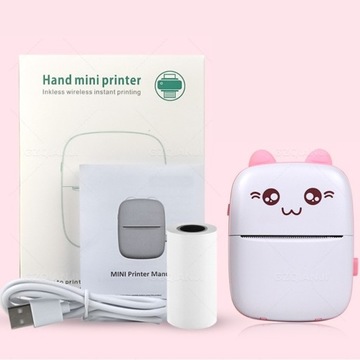МИНИ-ТЕРМОПРИНТЕР ДЛЯ ДЕТЕЙ DRUKUS PORTABLE CAT + 11 РОЛИКОВ