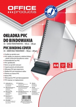 Okładki do bindowania PVC A4 100szt szare