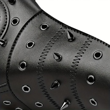 МАСКА ЧУМНОГО ДОКТОРА ДОКТОР ХЭЛЛОУИН ЧЕРНАЯ КОЖАНЫЕ Шпильки Шипы