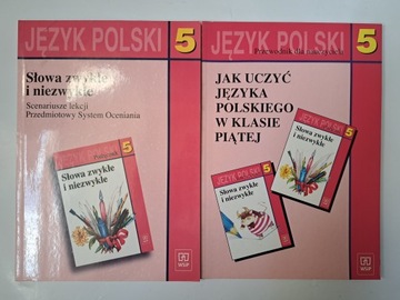 Język polski 5 Słowa zwykłe i niezwykłe scenariusze jak uczyć w SP tom 1- 2