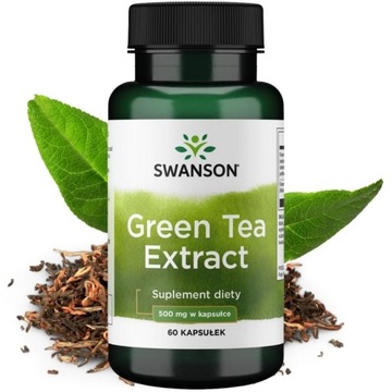 SWANSON GREEN TEA 500mg 60 KAPS.