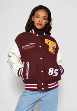 Tommy Jeans LETTERMAN JACKET Bomber Damska Kurtka Bomberka Bejsbolówka