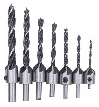 Набор СВЕРЛ по дереву со сверлом-зенкером 7 шт.