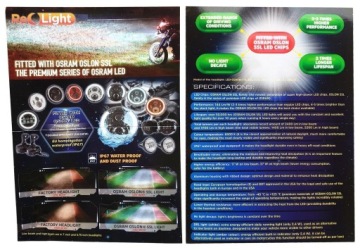 Светодиодная лампа ДХО, чипы OSRAM, хромированный отражатель 7 дюймов.