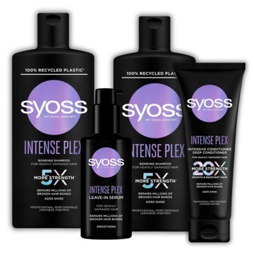 Syoss Intense Plex Zestaw do Pielęgnacji Mocno Zniszczonych Włosów 4 szt.