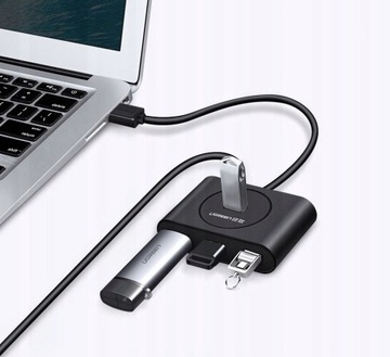 Ugreen Adapter Hub District USB 3,0 4X USB-A 5 Гбит / с Plug & Play 0,5M