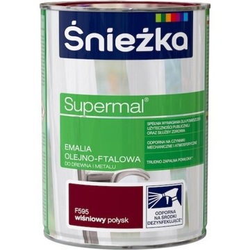 Śnieżka Emalia Olejna WIŚNIOWY F595 0,8L farba