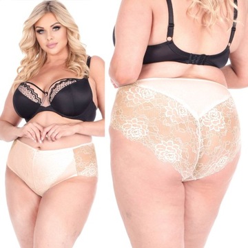 MAJTKI WYSOKIE koronkowe WYSZCZUPLAJĄCE plus size