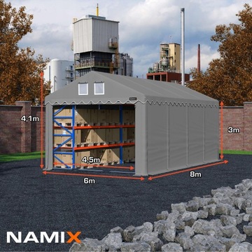 Палатка складская ПРЕСТИЖ 6х8 [4м] STRONG