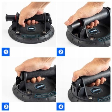 Вакуумный держатель на присоске с насосом для стеклянной плитки с манометром ЭМ