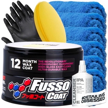 АВТОМОБИЛЬНЫЙ ВОСК для черной краски Soft99 Fusso Coat 12 Month XXL комплект