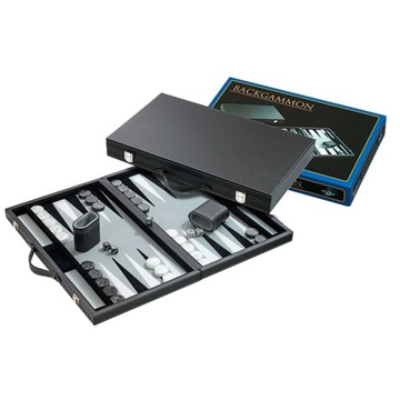 Philos Backgammon szary średni 38x23,5 cm