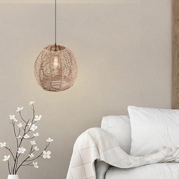 4 подвесных абажура из плетеного ротанга ручной работы.