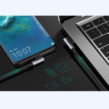 Угловой кабель Ugreen USB — USB Type C Quick Charge 3.0 QC3.0 3 А, 2 м