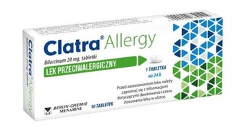 Clatra Allergy 20 mg x 10 tabletek alergia katar