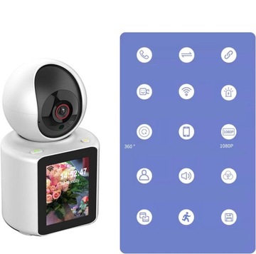 ВНУТРЕННЯЯ КАМЕРА НАБЛЮДЕНИЯ WIFI ДВУСТОРОННЯЯ 1080P НОЧНОГО ВИДЕНИЯ