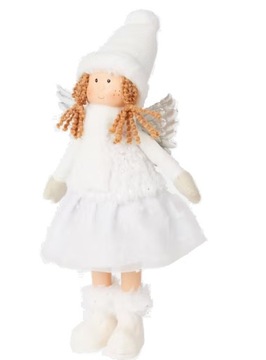 Aniołek świąteczna figurka laleczka 30 cm biały