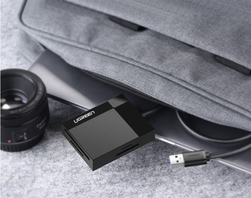 Кардридер UGREEN USB 3.0 SD/micro SD/CF/MS черный (30231)