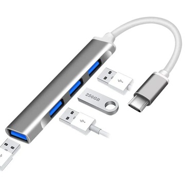 HUB USB C 3.0 ROZDZIELACZ ADAPTER 4xUSB MACBOOK