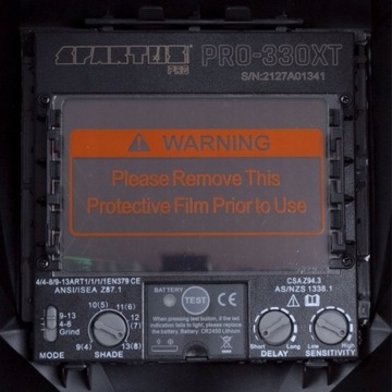 SPARTUS Pro 330XT самозатемняющаяся сварочная маска +10 линз