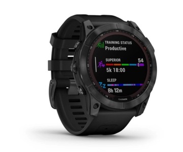 Smartwatch Garmin Fenix 7X Solar zegarek sportowy GPS Tętno Sen 51mm Czarny