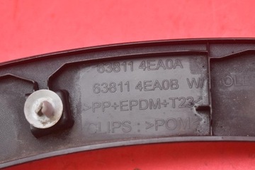 LIŠTA BLATNÍKU LEVÝ PŘEDNÍ ČERNÁ 638114EA0A NISSAN QASHQAI 2 II J11 13-20
