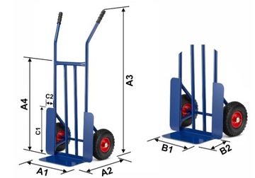 Складская транспортная тележка для фрезерных станков HIGHER, 280 кг, надувные колеса