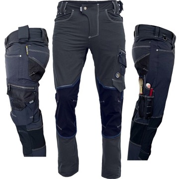 Elastyczne spodnie robocze Stretch NEURUM PERFORMANCE PFM roz. 48 Antracyt