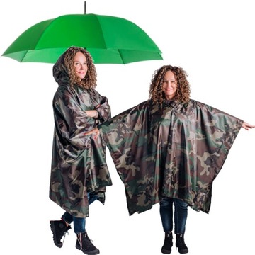 PRZECIWDESZCZOWY PŁASZCZ PONCHO PELERYNA+POKROWIEC